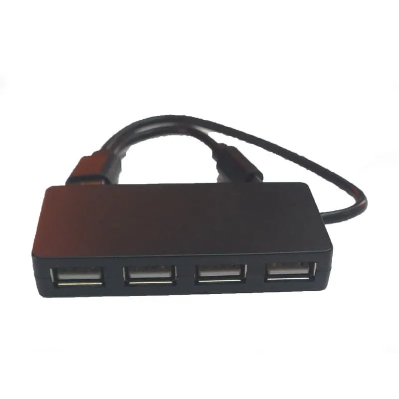 Разветвитель адаптер переходник USB HUB Хаб 2в1 OT-8106B 4 порта + OTG для Micro USB 20см черный Разветвитель адаптер переходник USB HUB Хаб 2в1 OT-8106B 4 порта + OTG для Micro USB 20см черный