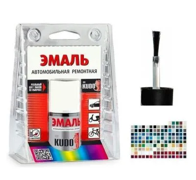 Эмаль ремонтная металлик с кисточкой 15 мл KUDO, 1 KUDO/ku70193