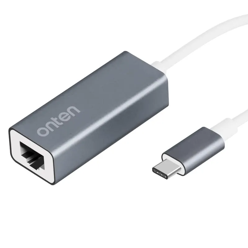 Адаптер переходник сетевая карта с Type-C USB на RJ45 Ethernet интернет Onten OTN-9598D Адаптер переходник сетевая карта с Type-C USB на RJ45 Ethernet интернет Onten OTN-9598D