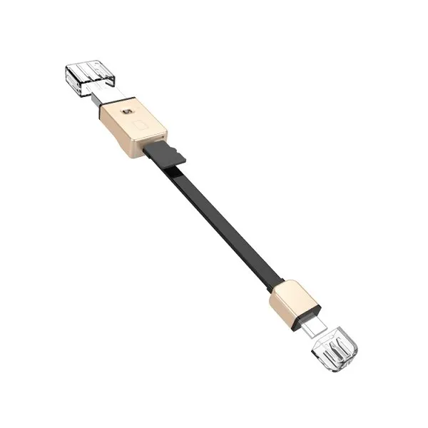 Кабель для зарядки Micro USB HOCO UPM06 с картридером Micro SD плоский серый Кабель для зарядки Micro USB HOCO UPM06 с картридером Micro SD плоский серый