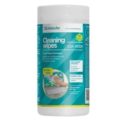 Салфетки для экранов CLN 30320 Optima 100 шт, туба DEFENDER