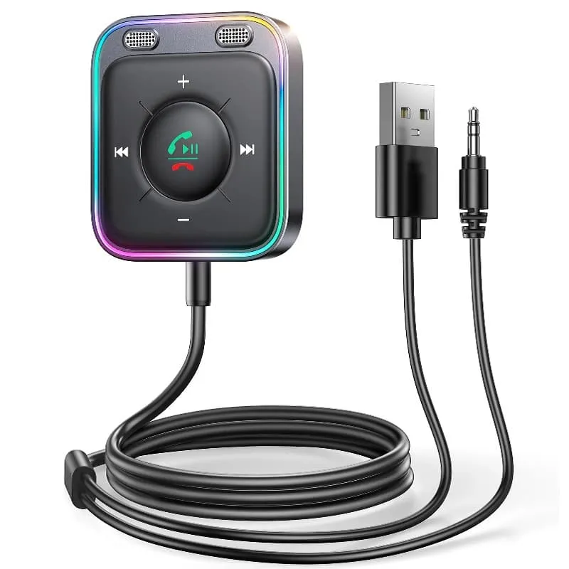 Изображение Блютуз aux FM трансмиттер bluetooth адаптер ресивер Joyroom JR-CB3 черный сайта akstel.ru фото Блютуз aux FM трансмиттер bluetooth адаптер ресивер Joyroom JR-CB3 черный