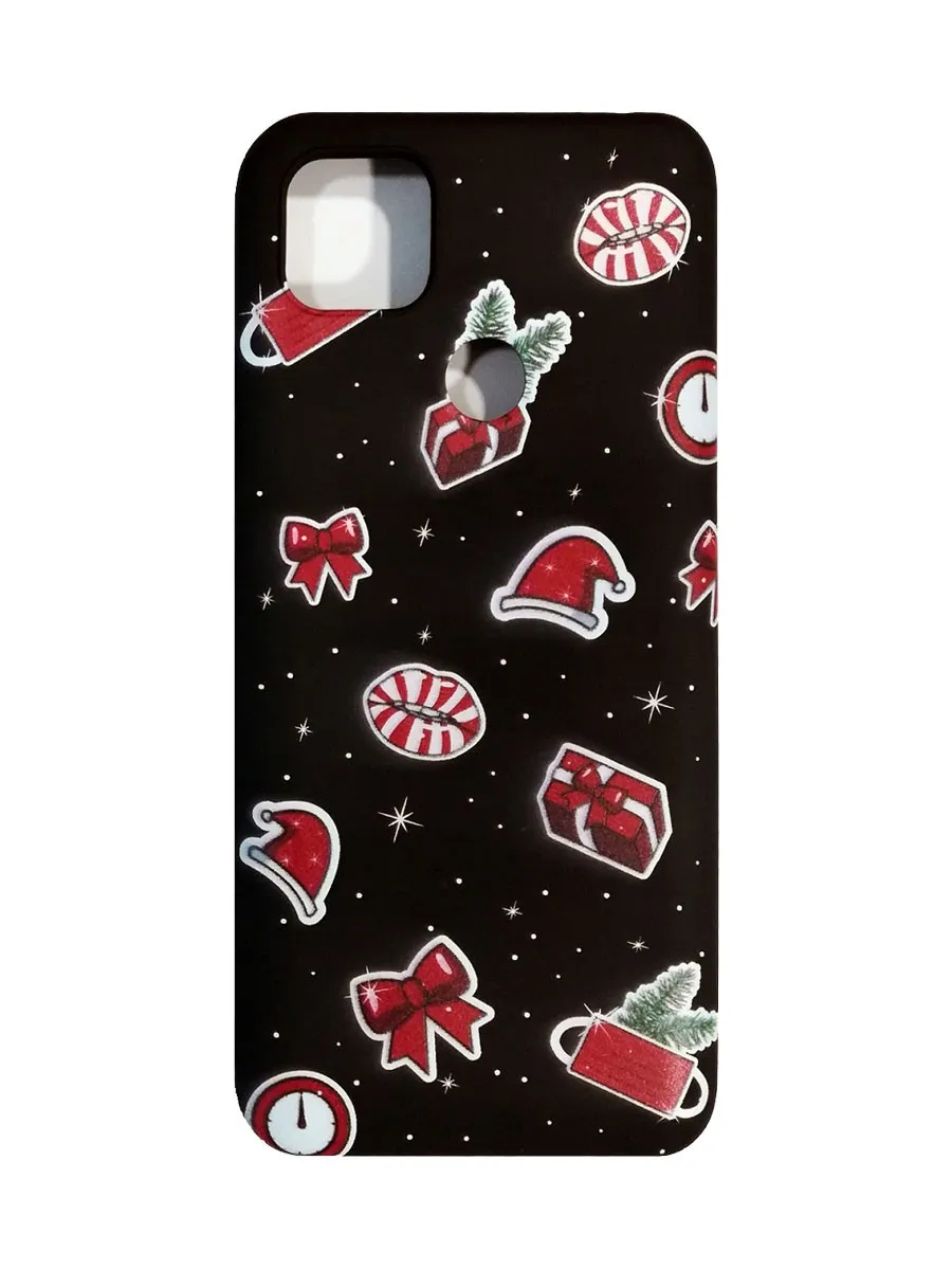 фото Чехол накладка для Xiaomi Mi Note 10 Gresso Рождество силикон черный