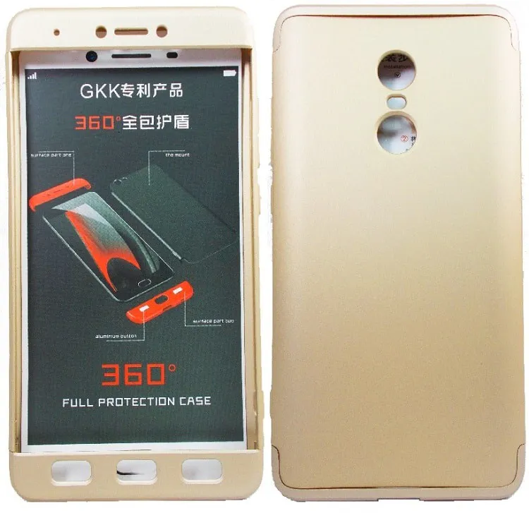 фото Чехол накладка для Xiaomi Redmi Note 4/Note 4X пластик золото 360