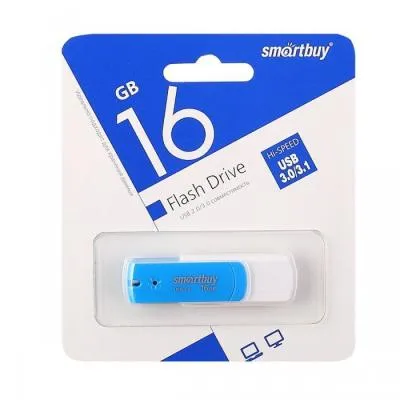 Флеш-накопитель Smartbuy Diamond USB 3.0/3.1 голубая 16Gb Флеш-накопитель Smartbuy Diamond USB 3.0/3.1 голубая 16Gb