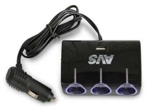 Изображение Разветвитель прикуривателя 12/24 (3 выхода+USB) CS317U AVS сайта akstel.ru фото Разветвитель прикуривателя 12/24 (3 выхода+USB) CS317U AVS