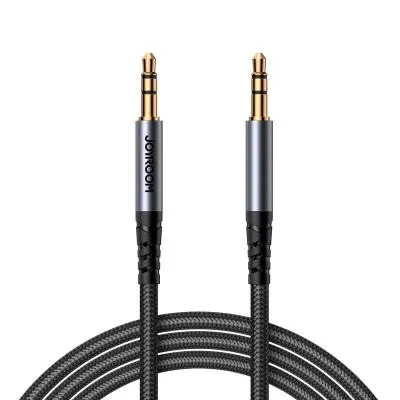 Кабель Aux Joyroom SY-A08 1.2м плетеный черный