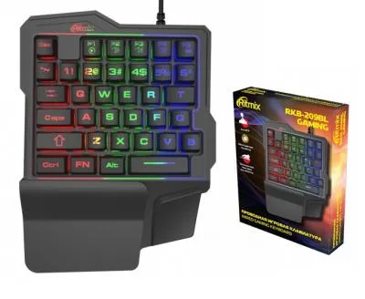 Мини-клавиатура проводная игровая Ritmix RKB-209BL Gaming подсветка Мини-клавиатура проводная игровая Ritmix RKB-209BL Gaming подсветка