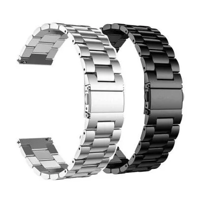 Универсальный ремешок для часов 20мм металлический черный