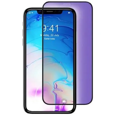 Защитное стекло для iphone 12 Pro/12 (6.1) Fixtor Anti-Blue Защита глаз черное