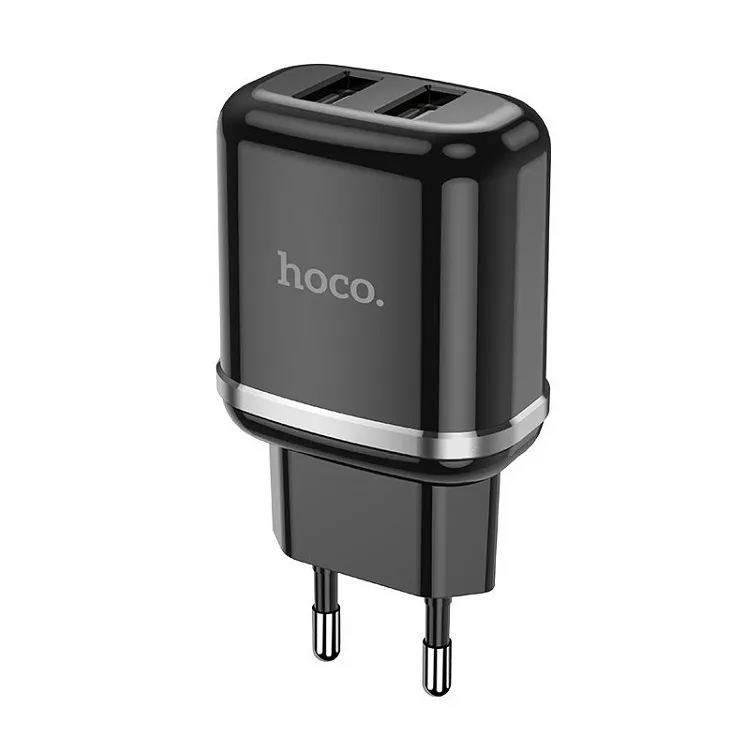 фото Сетевое зарядное устройство Адаптер Блок питания HOCO N4 2USB 2.4A черное