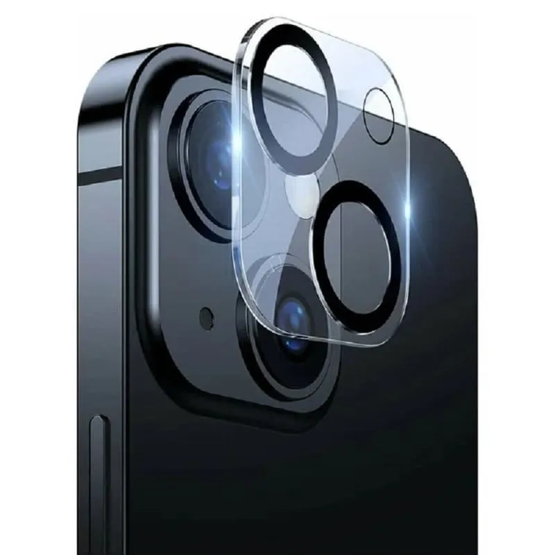 фото Защитное стекло на камеру для iphone 13 (6.1)/13 mini (5.4) Lanxiu прозрачное с черной окантовкой