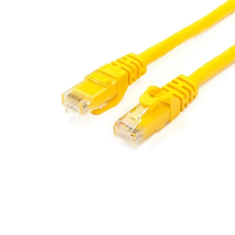 Кабель для интернета Патч-корд UTP Atcom AT0202 RJ45, CAT.6, 2м желтый