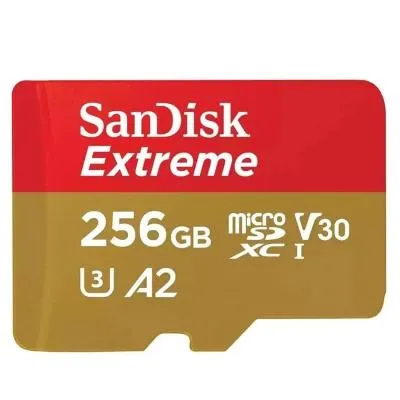 Карта памяти Sandisk Extreme A2 Micro SDXC Class 10 V30 UHS-1 U3 190MB/s 256Gb  Карта памяти Sandisk Extreme A2 Micro SDXC Class 10 V30 UHS-1 U3 190MB/s 256Gb