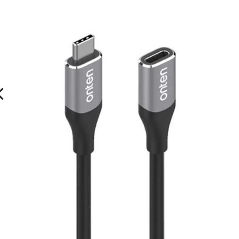 Кабель удлинитель Type-C USB (M) - Type-C USB (F) Onten OTN-9106 0.2м серый