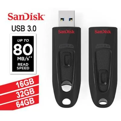 Флеш-накопитель Sandisk Cruzer Ultra CZ48 USB 3.0 черный 32Gb