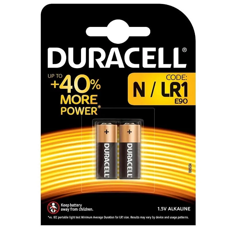 Батарейка Duracell щелочная N/LR1-2BL 1.5v Батарейка Duracell щелочная N/LR1-2BL 1.5v