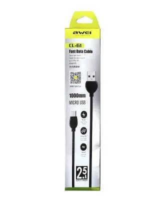 Кабель для зарядки Micro USB Awei CL-61 2.5A черный