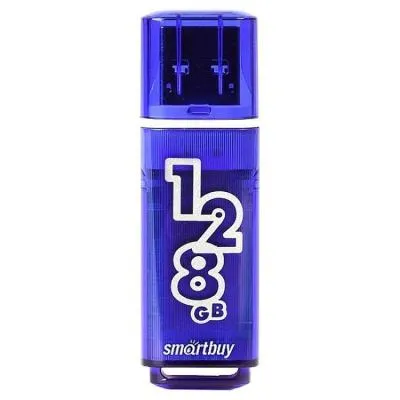 Флеш-накопитель Smartbuy Glossy USB 3.0/3.1 темно-синий 128Gb