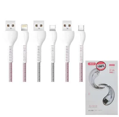 Кабель для зарядки Micro USB xomobile NB106 2.1A 1м розовое золото