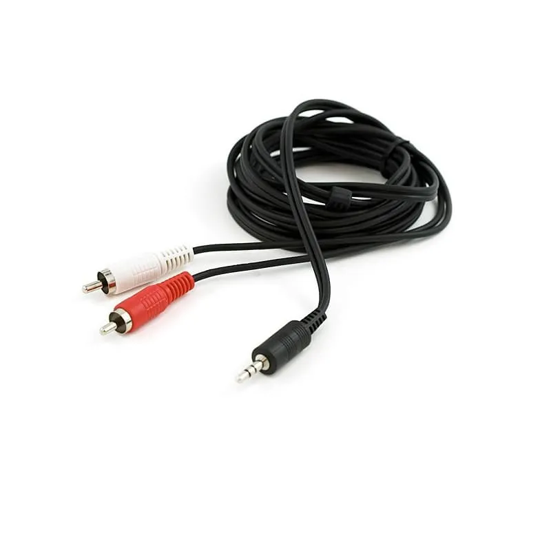 Аудио-кабель AVS RCA-61 AUX Jack 3.5 - 2RCA тюльпаны 1.5м черный Аудио-кабель AVS RCA-61 AUX Jack 3.5 - 2RCA тюльпаны 1.5м черный