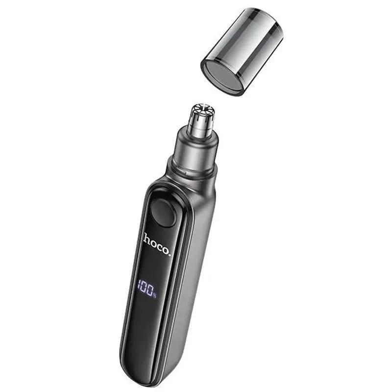 Триммер для носа ушей Hoco HP33 400mAh с дисплеем металлик серый