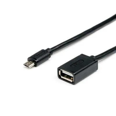 Кабель адаптер переходник OTG с USB на Micro USB Atcom AT3792 0.1м черный