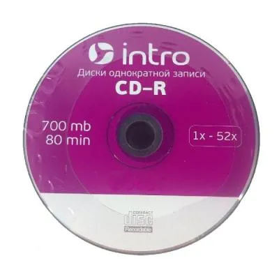 Лазерный диск Intro CD-R INTRO 52X 700MB Bulk 100 