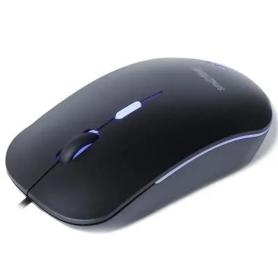 Мышь проводная Smartbuy 288-K бесшумная с подсветкой черная (SBM-288-K)