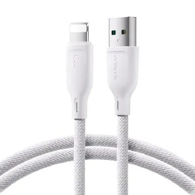 Кабель для зарядки iphone Lightning Joyroom SA34-AL3 1м 3A нейлоновая оплетка белый