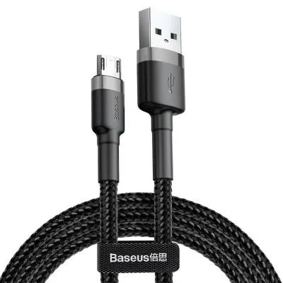 Кабель для зарядки Micro USB Baseus Cafule CAMKLF-CG1 1.5A 2м черно-серый