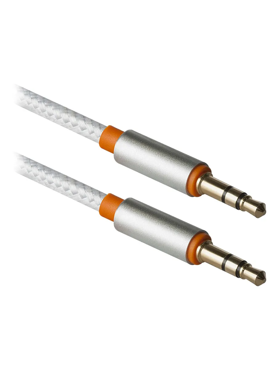 Кабель Aux DEFENDER JACK01-03 1,2м белый Кабель Aux DEFENDER JACK01-03 1,2м белый