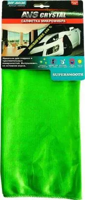 Салфетка микрофибра для стекол, зеркал, хрома AVS MF-6036 (35х40см)(1шт)