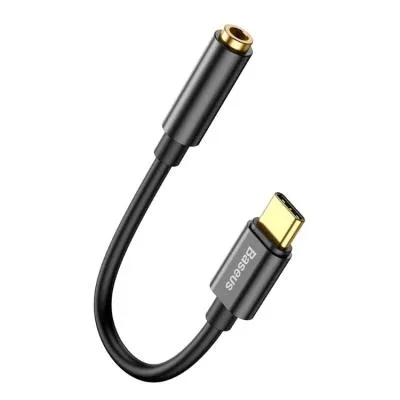 Аудио адаптер переходник для наушников с Type-C USB-C на Jack 3.5 Baseus CATL54-01 черный