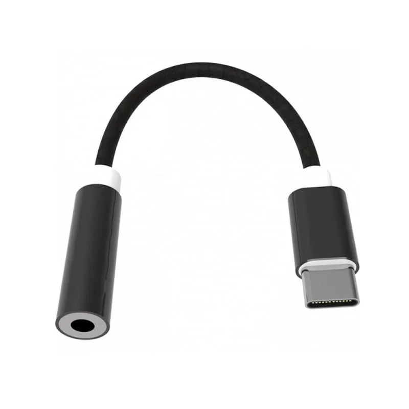 Аудио адаптер переходник для наушников с Type-C USB на Jack 3.5 Ritmix RCC-032 черный