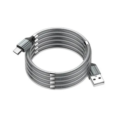Кабель для зарядки Micro USB LDNIO LS491 силиконовый серый