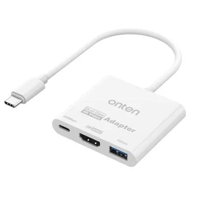 Разветвитель адаптер переходник концентратор Type-C HUB Хаб Onten OTN-UC302 3в1 белый