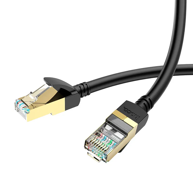 Кабель для интернета Патч-корд UTP Hoco US02 Gigabit RJ45 CAT.6 1м сетевой провод патчкорд черный Кабель для интернета Патч-корд UTP Hoco US02 Gigabit RJ45 CAT.6 1м сетевой провод патчкорд черный