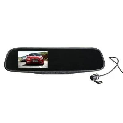 Видеорегистратор SilverStone F1 NTK-351 DUO	зеркало 4,3 дюйма с камерой заднего вида