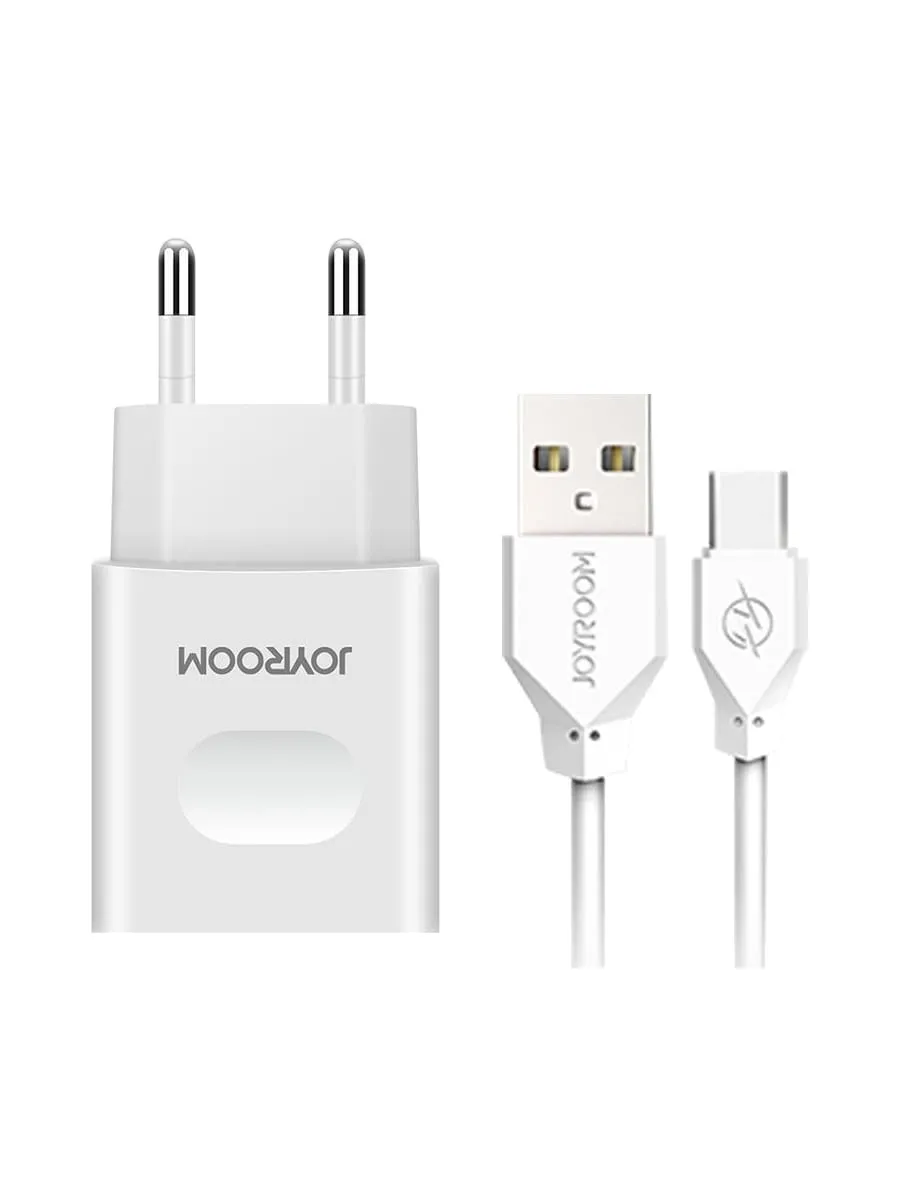 фото Сетевое зарядное устройство + кабель Type-C Joyroom L-L221 2USB 2.0A белый 
