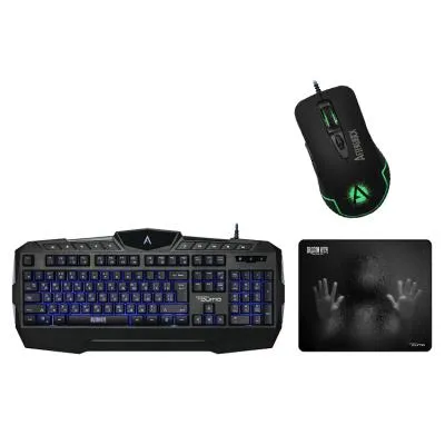 Набор проводной игровой Qumo Wartiime K51/M67 клавиатура 104+10 клавиш+мышь, подсветка Набор проводной игровой Qumo Wartiime K51/M67 клавиатура 104+10 клавиш+мышь, подсветка