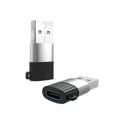 Адаптер переходник OTG с USB на Type-C USB xomobile NB149E 2.4A черный
