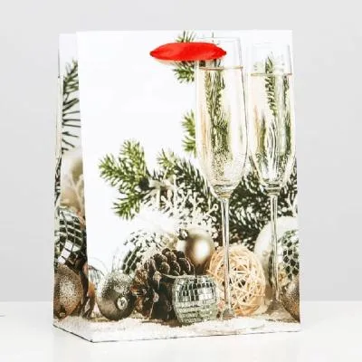 Пакет ламинированный "Новогоднее настроение" 18х23х10 см 6854212