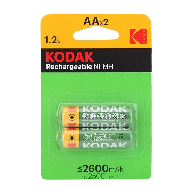 Батарейка аккумуляторная Kodak HR6-2BL 2600mAh никель-металлгидридный предзаряженные Батарейка аккумуляторная Kodak HR6-2BL 2600mAh никель-металлгидридный предзаряженные