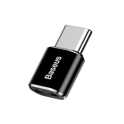 Адаптер переходник с Micro USB на Type-C USB Baseus CAMOTG-01 черный
