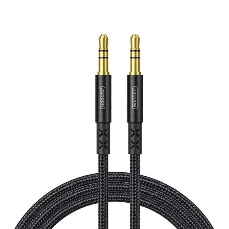 Кабель Aux Joyroom SY-10A1 1м плетеный черный Кабель Aux Joyroom SY-10A1 1м плетеный черный