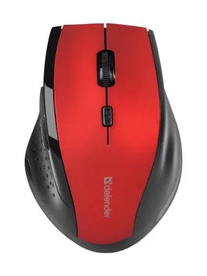 Мышь беспроводная DEFENDER Accura MM-365 красный,6 кнопок,800-1600 dpi