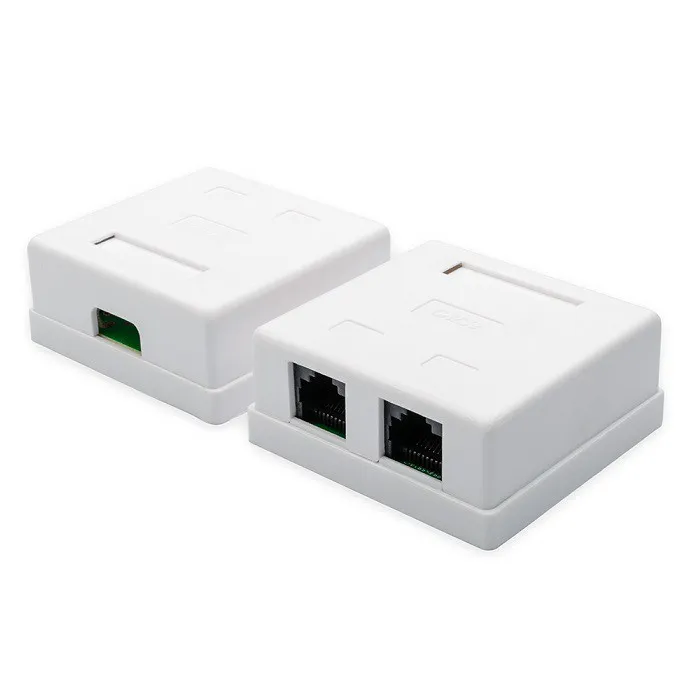 Розетка накладная Atcom AT15252 2 порта UTP, RJ45 кат. 6 белая Розетка накладная Atcom AT15252 2 порта UTP, RJ45 кат. 6 белая