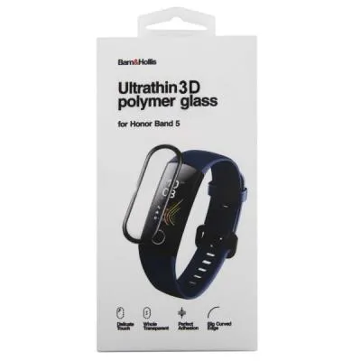 Защитное стекло для фитнес-трекера Honor Band 5 Bam Hollis 3D ультратонкое полимерное черное