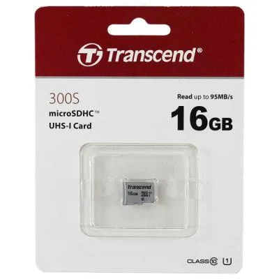 Карта памяти Transcend Micro SDHC Class10 UHS-1 300S 95MB/s 16Gb без адаптера